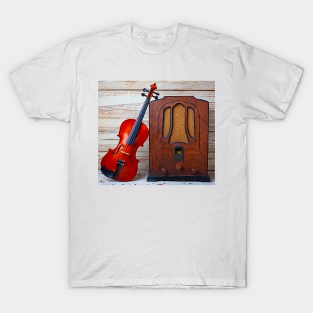 Violin And RCA Raido T-Shirt by photogarry